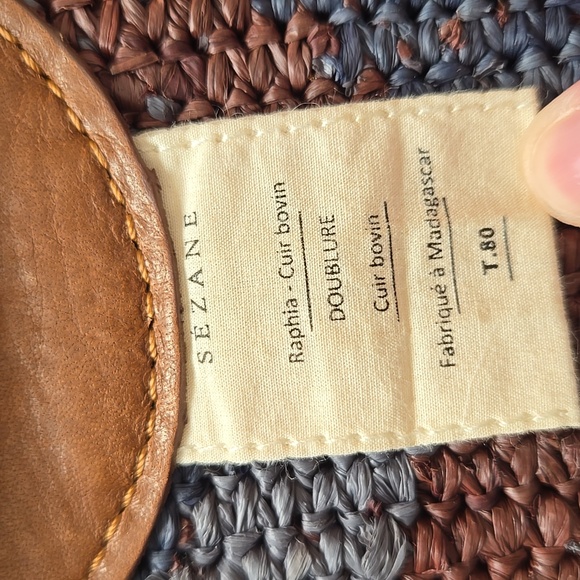 Sézane Carlie Raffia Belt Natural Texture | French Summer Accessory, Sz 80, VGC - Picture 11 of 12